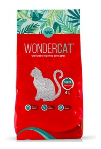 Wondercat Piedras Sanitarias Granulada Absorbent 2k X8u Gato