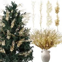 Comprar 40 Adorno Artificial Navidad Purpurina Tallo Baya 17.5  Flor