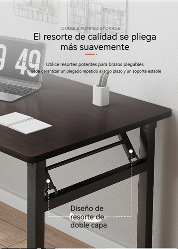 Minimalista Mesa Escritorio De Ordenador Plegable 100cm Negro