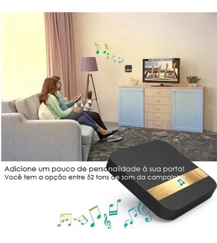 Imagem 5 de 8 de Campainha Sem Fio A Prova D'água 300m Residencial/ Comercial