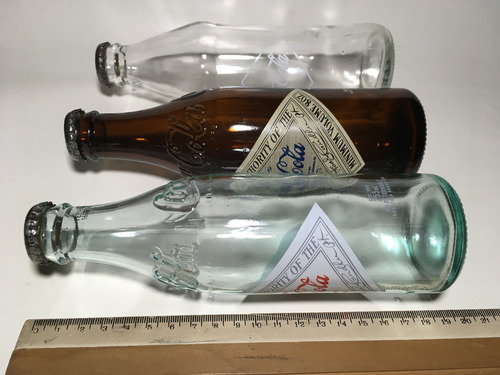 Lote X3 Botellas Coca-cola Originales Edición Histórica (Usado)