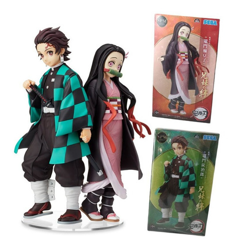 Imagen 1 de 8 de Figuras Tanjiro Y Nezuko Kamado Spm Sega Kimetsu No Yaiba