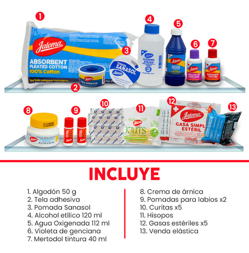 Botiquin Extra Grande, Con Material De Curacion Y Señal