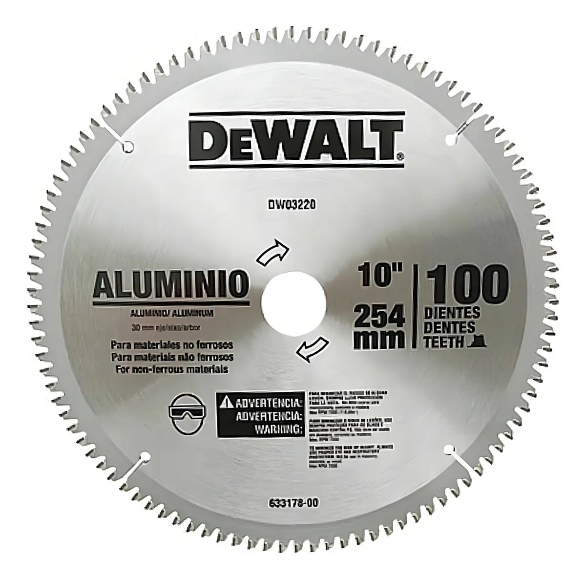 Disco Serra Circular P/ Aluminio 10 254mm 100 Dentes Dewalt