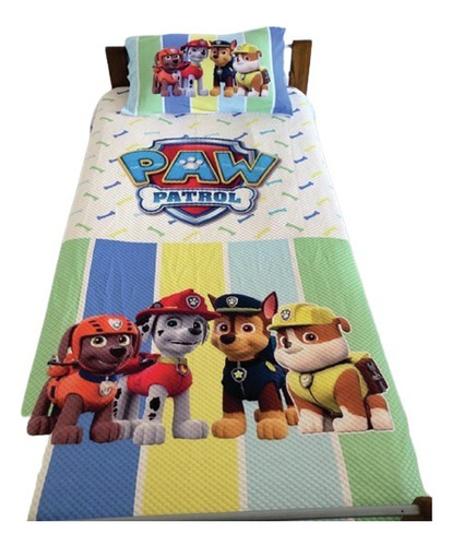 Paw Patrol Perritos - Combo Manta + 2 Fundas Almohadón