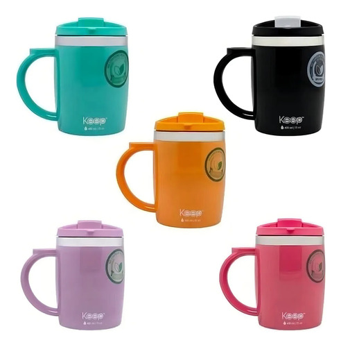 Jarro Vaso Termico Keep 400 Ml Acero Inoxidable Libre Bpa Amarillo Oscuro Classic Mug