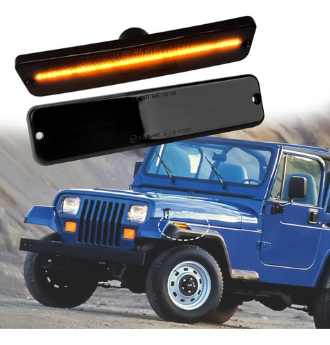 Vansza 2 Luz Led Ambar Lateral Repuesto Para Jeep Wrangler