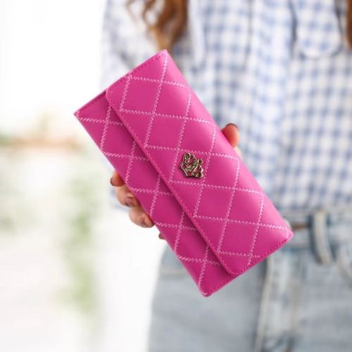 Cartera Bordada Con Forma De Corona, Tarjetero Y Monedero Pa