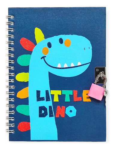 Diario Íntimo Infantil Niñas Diseño Dinosaurio Con Candado