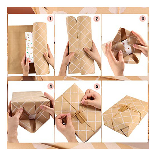 Juego De 4 Rollos De Papel Para Envolver Regalos, 43 X 300 C