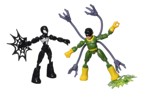 Spider-man Bend And Flex Black Suit Vs. Doc Ock - Figura De.