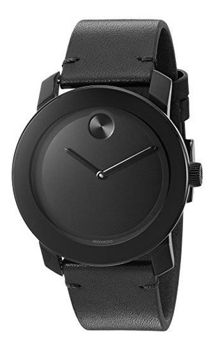 Reloj De Cuero Y Acero Inoxidable De Cuarzo Suizo Movado, Co