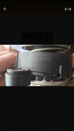Imagen 4 de 5 de Kit De Croche Chery Orinoco Plato Disco Y Collarin Orig Nuev
