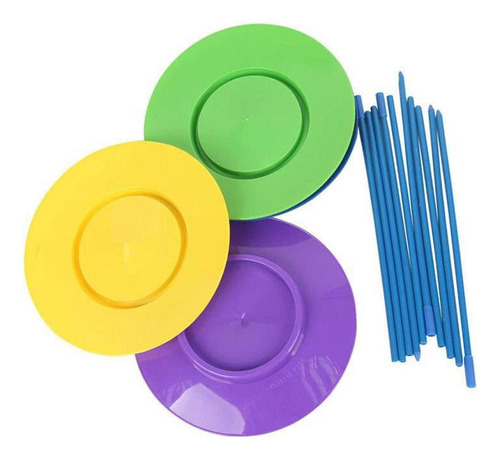 6pcs / Set De Placas Giratorias Palos Niños Juguetes Trucos