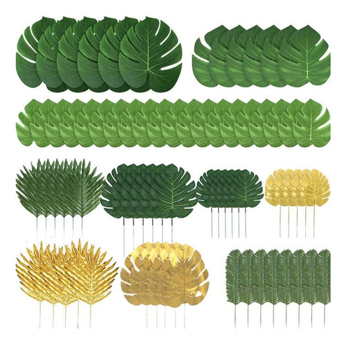 U 72 Pçs 10 Tipos Folhas De Palmeira Da Decoração Douradas