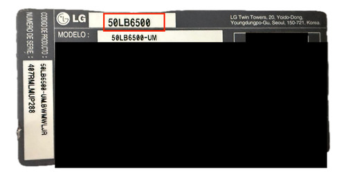 Tarjeta Fuente Lg 50lb6500 Eax65423801 (2.1) (Usado)