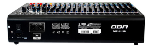 Mesa De Som Dbr Dm-16 Usb Com 16 Canais Com Efeito