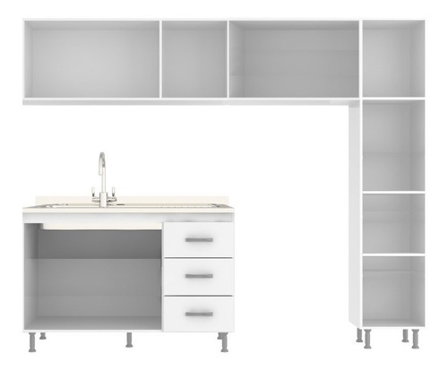 Imagen 2 de 4 de Bajo Mesada + Aereo 2 Y 3 Puertas + Panelero 2 Puertas