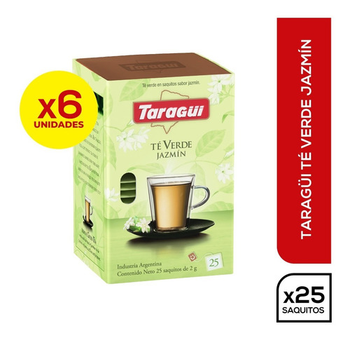 Té Verde Jazmín Taragüi X 6 Unidades