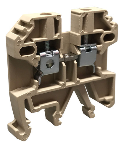 Kit 20un Borne Sak 2,5mm Trilho Din Bege