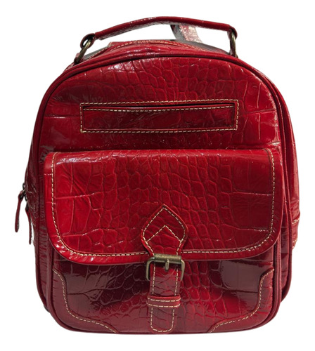Mochila De Mujer Moda Piel Charol Genuino Akl Bp08
