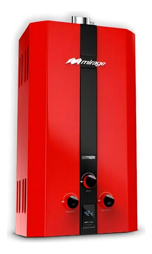 Calentador De Agua A Gas Glp Mirage Flux Mbf10bb Rojo