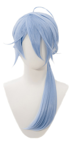 Peluca Azul Para Cosplay Anime, 24 Pulgadas, 60 Cm De Largo,