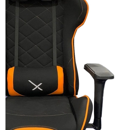 Silla Gamer Xzeal Xz25 Ergonomica Reclinable 4d Roja Color Negro/Rojo Material del tapizado Tela