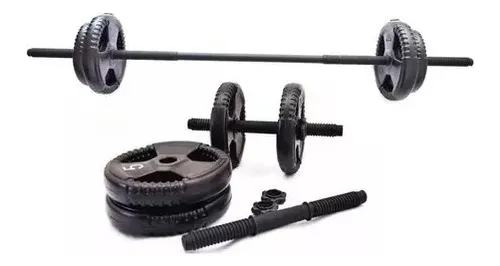 Kit De Barra Mancuernas 50kg De Discos