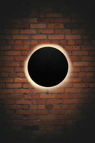 Lámpara Lampara De Pared Arbotante Led Mundo Lucido Arb12e Color Circular Delgado Negro Luz Calida 3500k 85v-265v