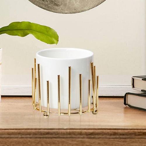 Soporte Para Brochas De Maquillaje, Recipiente Para Dorado S