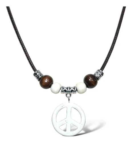 Collar Con Símbolo De Signo De La Paz, Collar Con Símbolo De
