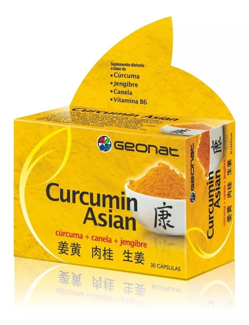 Curcum Asian Promo 15 % Off 30 Cáp Cúrcuma Jengibre Canela