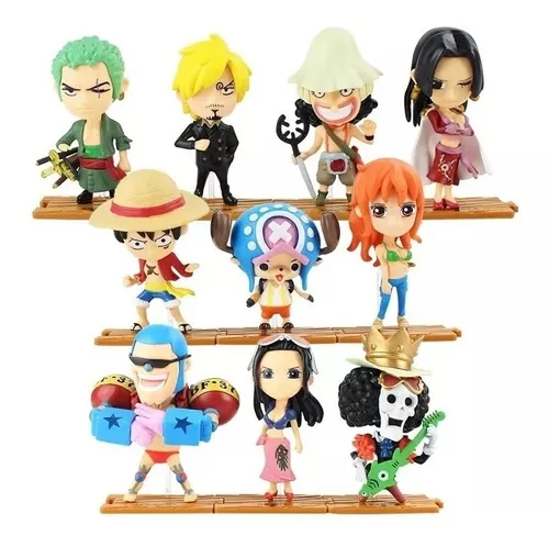 Kit 6 Bonecos One Piece Filme Z Luffy Zoro Sanji Brook