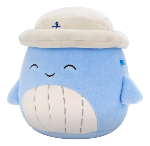 Peluche Samir Ballena Azul 12.7 Cm Con Sombrero Marrón