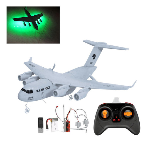 Rc Plane Glider Transporte Diy Conjunto Estándar + Luz