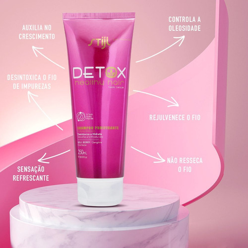 Crescimento Capilar Shampoo Antioliosidade Detox Stijl