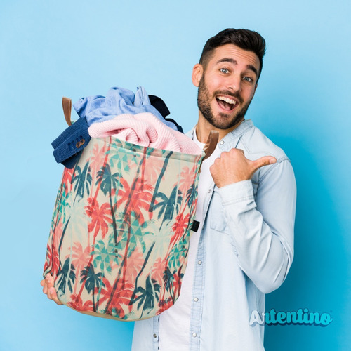 Imagen 2 de 6 de Canasto Ropa Cesto Organizador Bolso Big Impermeable Diseño