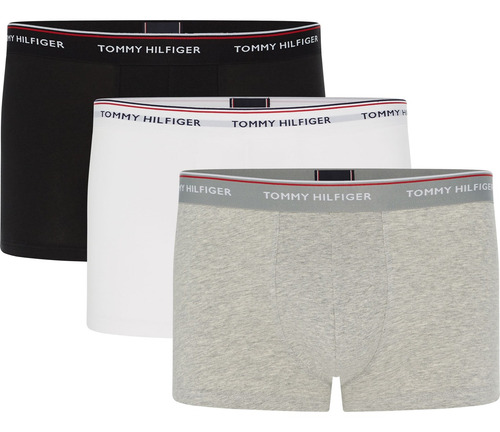 Pack 3 Bóxers Trunk Algodón Elástico Blanco Tommy Hilfiger