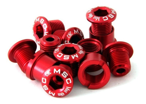 Kit De Tornillos Para Platos Msc Rojo 8 Tornillos+4 Tuecas