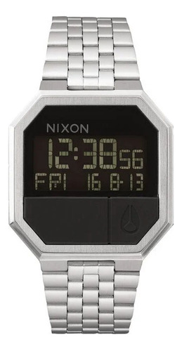 Reloj Para Hombre Nixon Re-run Black A158-000 Plateado