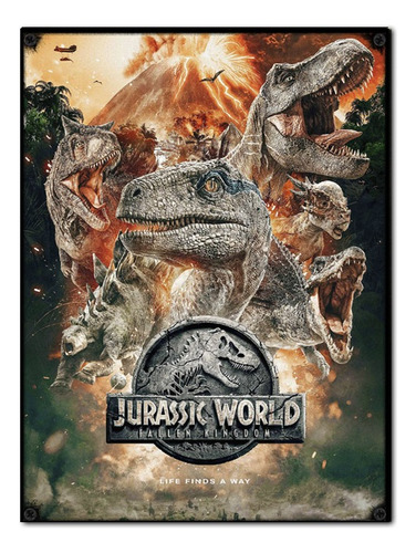 #958 - Cuadro Vintage - Jurassic World Dinosaurios No Chapa