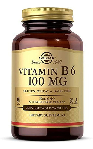 Solgar Vitamina B6 100 Mg Cápsulas Veget - L a $824