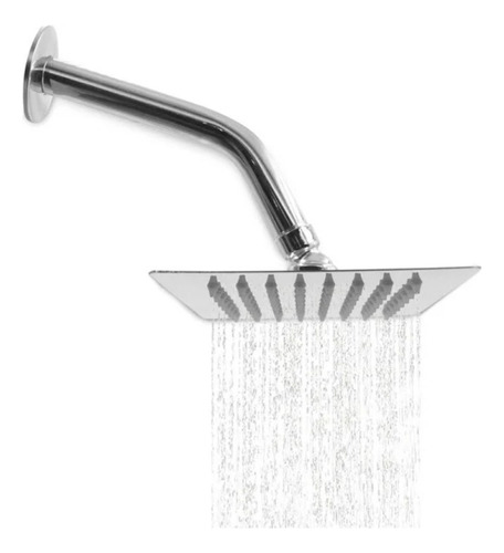 Ducha Quadrada 8 Metal Chrome Inox Mebuki 20x20cm Cor Cromada