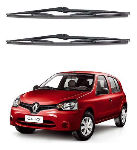 Kit X2 Escobillas Delanteras Goma Clio Mio 2012 2013 2014