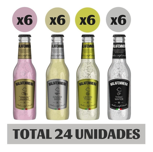 Pack Degustacion 24x Tonicas Premium Malafemmena Italianas