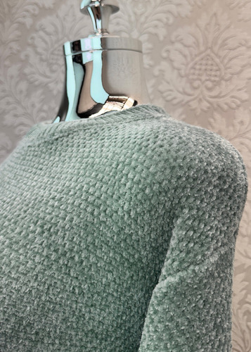Sueter Cerrado Tejido Chenilla Extra Suave Cuello Redondo