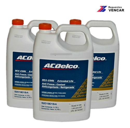 Refrigerante Acdelco Naranja 50/50 Nacional 