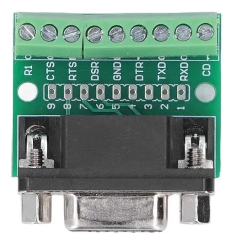 Conector Db9 Hembra Adaptador Bornera Pcb Serie Rs232 Rs485