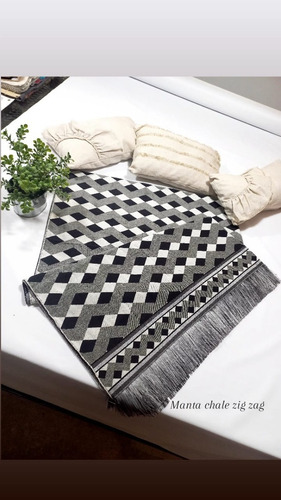 Imagen 3 de 10 de Manta Sillon Colcha Pie De Cama 2 Plazas C/ Flecos 140x230cm